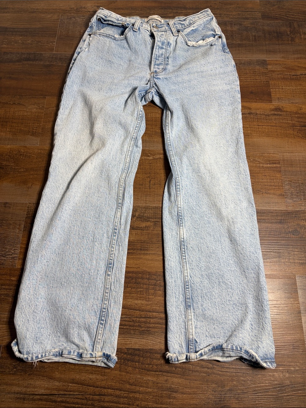 Abercrombie & Fitch Light Blue Women's Straight Leg Jeans
